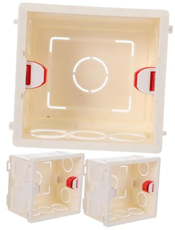 Gadpiparty 3pezzi Elettrica Pvc Per Installazione Nascosta Derivazione Compatibile Interruttori e