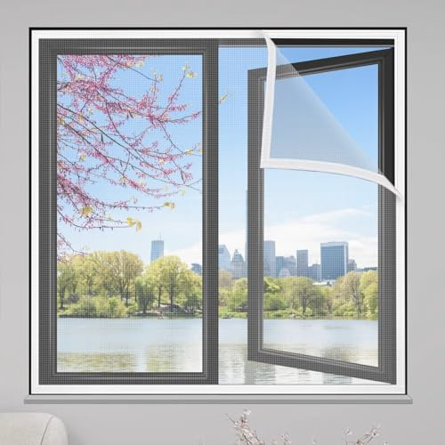 Rideau Moustiquaire Portes 160x175cm Blanc Moustiquaire pour fenêtre en maille Moustiquaire de Toit Basculant Moustiquaire Baie VitréE Enroulable
