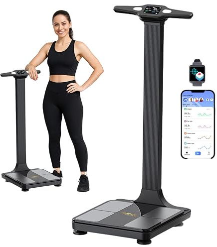 Homerz Smart Scale Pro Max – Bend-Free Smart Scale with BMI, Body Fat, Muscle Mass, Full Body Composition Scale with Digital Weight Tracking, Body Scan Scale with Handle, Body Fat Scanner