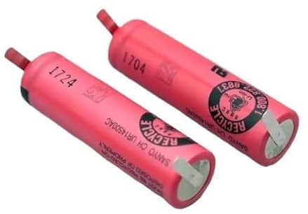 2 batterie UR14500AC 3,7 V 740 mAh compatibili con Braun Oral-B spazzolino elettrico Pro 2 tipo 3766 iO4 iO5 iO6 iO7 iO9 iO8 3758 3759(Battery with solder joints)