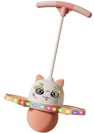 Harilla Pogo Ball für Kinder, verbessertes Balance-Spielzeug für Jungen und Mädchen, mit Licht, kreativ, Geschenke, Hüpfball, Pogo-Sprungspielzeug für drinnen, Rosa
