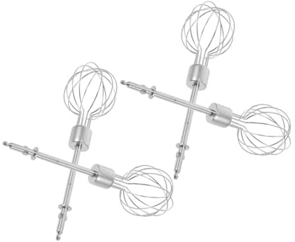 Luxshiny Lot de 4 Accessoires pour Batteur Électrique à Œufs, Petits Fouets en Acier Inoxydable, Compatibles Mini Mixeur Main, Mélange Rapide et Homogène Cuisine et Pâtisserie