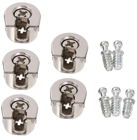 ARTSEWPLY 5 piezas Conectores Excéntricos para Muebles Herrajes de Aleación para Estantes y Gabinetes Fijación Estable para Paneles y Mobiliario Doméstico Oficina
