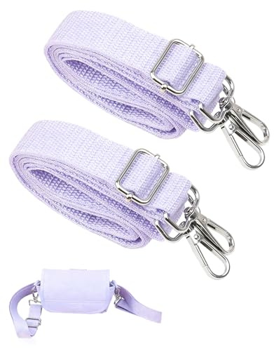 HUVZOR 2 pezzi Nero 3,8cm Cinghia di spalla universale per Borsa Tracolla Sostituzione Staccabile Regolabile per bagagli, Borse, computer(Viola)