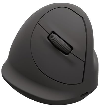 Fellowes Breyta Plus Souris Verticale Ergonomique Moyenne pour droitier, Connexion Bluetooth, dongle sans Fil ou Filaire. Batterie Rechargeable, Protection antibactérienne Microban