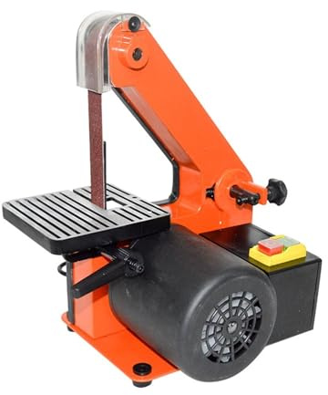 Lijadora De Banda Vertical For Carpintería, Pulido Metales, Tamaño 25 X 762 Mm, Mesa Trabajo 130, Motor Cobre 350 W