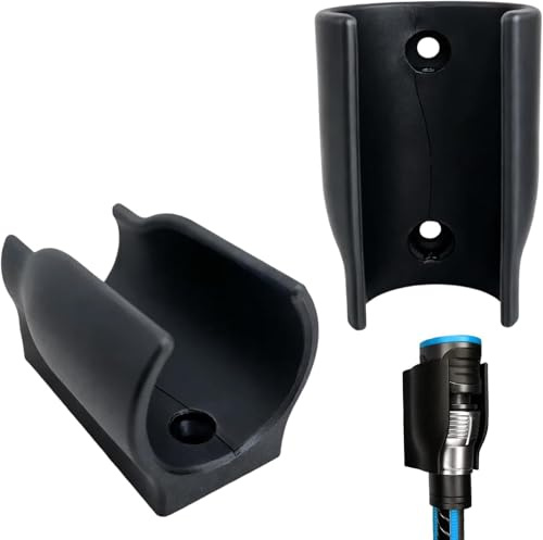 Schlauchhalter Wand, 2er Set | Wandhalterung für Gartenschlauch & Wasserschlauch | Einfache Montage, rutschfest & Witterungsbeständig (Kunststoff)