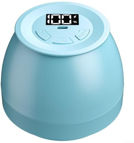 Advokingtap Sellador eléctrico al vacío para tarros con 1200 mAh para batería, pantalla LCD, parada automática, ajuste ancho/normal, conservación de alimentos portátil para acampar (azul)