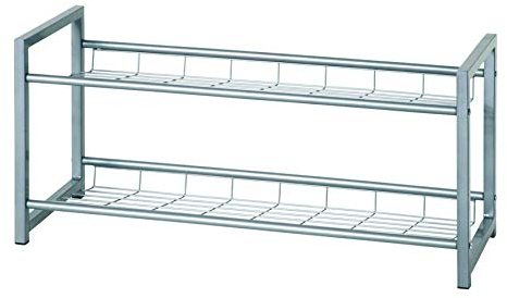 HAKU Möbel Schuhregal alu, Metall - Maße: B 80 cm x H 38 cm x T 30 cm, Style: Modern