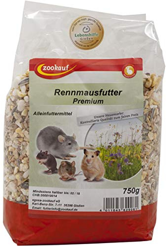 zookauf Nager Futter Premium für Rennmaus 750 g