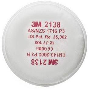 3 M 2138/bio-Filtre anti-poussière P3 Lot de 20