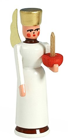 Rudolphs Schatzkiste Miniaturfigur Engel bunt zum Stellen Höhe ca. 5cm NEU Holzfigur Weihnachtsfigur Weihnachten Schneeball Figur Seiffen Erzgebirge Holz Winterdeko