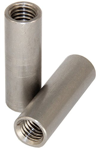 5 Stück Gewindemuffen M8 X 50 (D=11) rund, Edelstahl A2