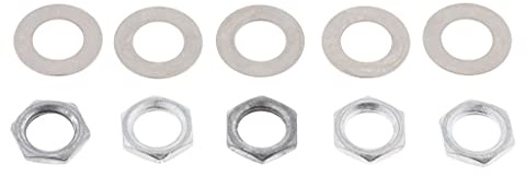 5Pcs Jack Socket Nuts + 5pcs Potentiometer Unterlegscheiben Für E Gitarre Teile - Schwarz 8mm