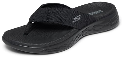 Skechers On-the-go 600 Sunny, Infradito Donna, Nero, 37 EU