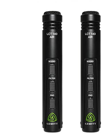 Lewitt LCT 140 AIR Stereopaar Kleinmembran Kondensatormikrofone | Stereopaar mit schaltbarem AIR Modus für Overheads und Akustikinstrumente
