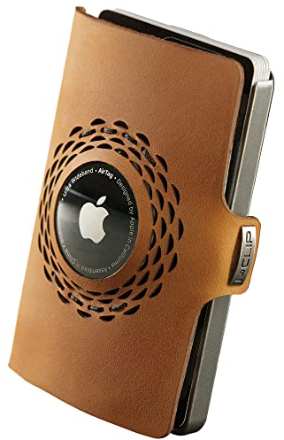 I-CLIP ® Original | Portafoglio Uomo in Pelle | Mini Porta Carte di Credito | Portatessere Tascabile Piccolo Slim | Idea Regalo Uomo | Wallet Originale da Collezione | Radio Impact Desert