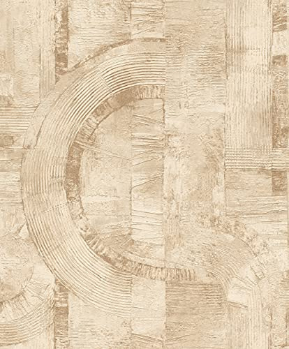 Rasch Tapeten Vliestapete (Grafisch) Creme goldene 10,05 m x 0,53 m Composition 554762