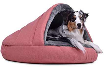 Mypado Shell Hundehöhle mit Kuschelfell und Dachstabilisierung
