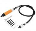 Herramientas de Carpintería, Corte de Madera Eléctrico para Carpintería, Cincel para Tallar a Mano con Cincel de Fijación de Mandril de Llave + Cinco Cuchillos + Llave + Eje