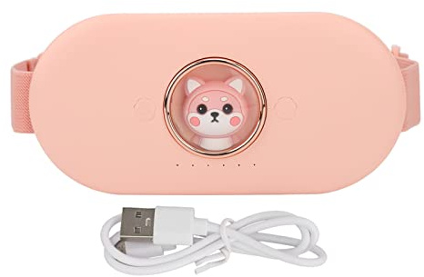 Menstruations-Heizkissen Für Frauen Und Mädchen,Heizkissen, 3 Heizstufen, USB-Heizkissen, Kabelloses Heizkissen Mit Batterie, Elektrischer Schnellheiz-Wickelgürtel Zur Linderung von Bauch-, Taillen-