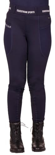 QHP Reithose Reitlegging Junior Kinder Jady Halbbesatz Navy FS/23, 19_Gr.:164