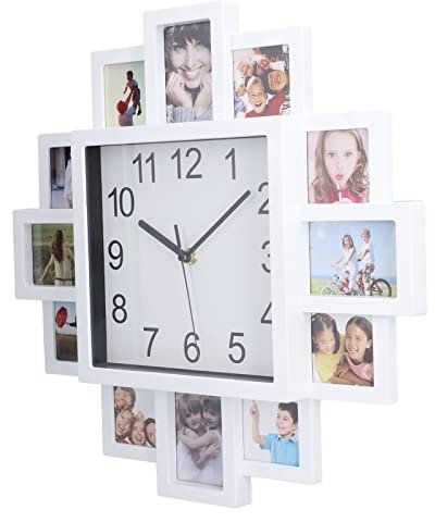 Orologio da Parete con Cornice Per Foto Personalizzata Fai-da-te, Orologi con Cornice Multipla da 15,35 Pollici Per L'arredamento della Casa, Orologi da Parete con Foto Personalizzabili Per Camera da