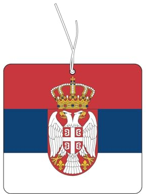 2 X Serbia bandiera albero profumato auto distributore di profumo albero profumato auto tuning auto auto air freshener, ciondolo profumato auto set