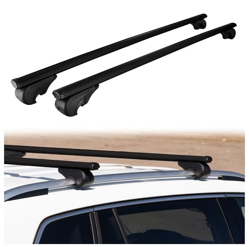 CHROMEMASTER Portapacchi da Tetto, Barre Tetto; Compatibile con Ford Transit Courier 2014-2023; Per il Trasporto di Box da Tetto, Portabiciclette, Scala | Struttura Leggera e Resistente in Alluminio