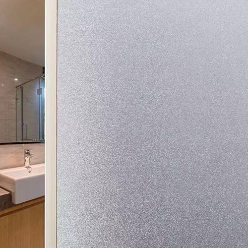 Milchglasfolie Fenster 70 x 100 cm Sichtschutz Wärmeisolierung Blickdicht Dekorative Fensterabdeckfolie Fensterfolie Milchglasfolie für Büro Und Haus, Rein matt