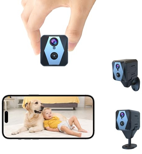 vebiliki 4K Spy Camera, Hidden Camera, WiFi Mini Cam, Durable Standby Time, Real-Time Recording, AI Motion Detection, Cloud & SD Storage, Auto Night Vision, Ideal Nanny Cam for Home Security