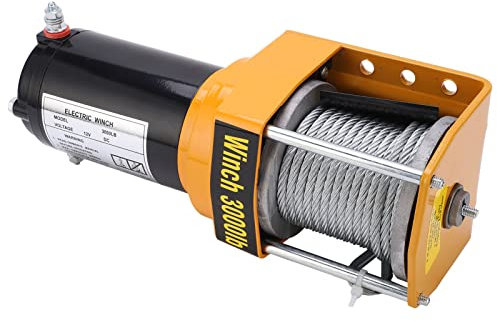 Cabrestante Eléctrico, Cabrestante de Remolque de Acero Inoxidable de 12 V, Cabrestante de 12 Voltios con Cuerda de 5 Mm X 10 M para ATV UTV Offroad