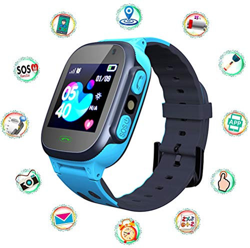 Smartwatch per bambini LBS Smart Watch Kid con torce anti smarrimento vocale chat per ragazzi ragazze regali di compleanno (blu)