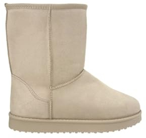 MODELISA - Bota Plana Forrada De Invierno Frio Casual Mujer (Beige, Sistema tallas calzado EU, Adulto, Mujer, Números, mediano, 39)
