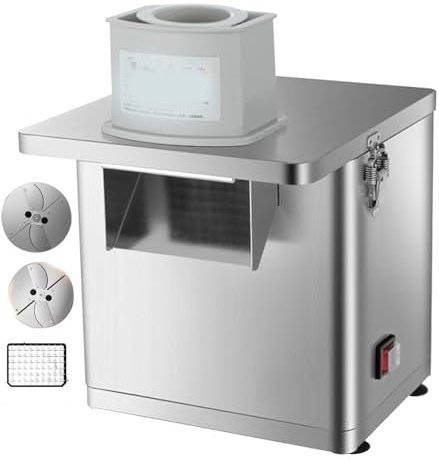 smafoseedding Cortadora En Dados Comercial/Picadora De Verduras Eléctrica 3 En 1, Incluye 6 Cuchillas, Corte En Dados, Rebanado Y Tiras De Tres Funciones, Tamaño De Entrada De 2,7 X 3,9 Pulgadas