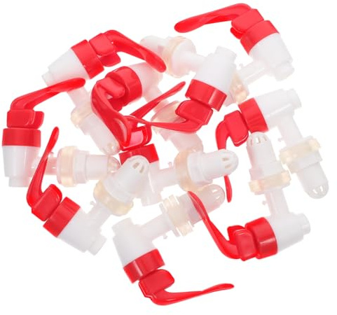 FUNNETOYU Grifo Dispensador de Bebidas y Agua Abs Resistente Ajustable para Orificios 12-14 Mm, Válvula de Repuesto para Dispensador Doméstico, Camping y Fiesta, Pack 10 Unidades