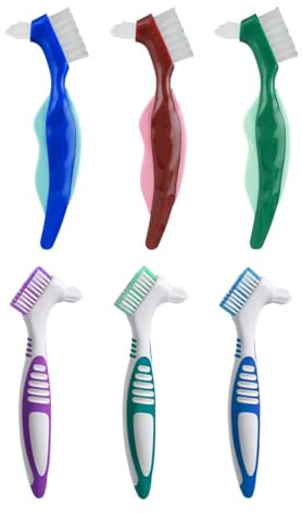 6 Pezzi Di Pennello Per La Pulizia Della Protesi, Strumenti Di Cura Dentale, Spazzole Per Protesi A Doppia Faccia, Accessori Per La Protesi.