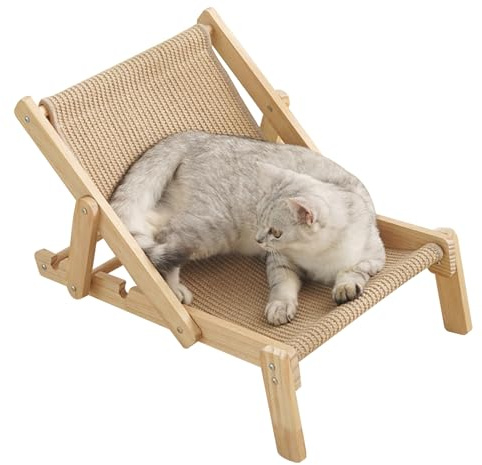 Katzen Sisal Stuhl, Katzen Kratzpappe Liegestuhl, Katzenbett Hammock, Matratzenbezug Belastbar Mit 10 Kg (37x50cm) Geeignet Für Katzen, Hunde, Kaninchen, Kätzchen Und Kleintiere