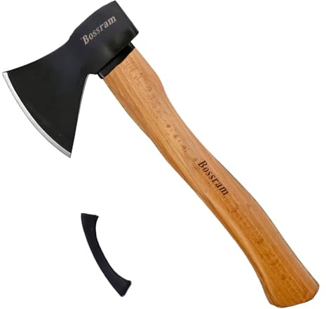 Tutee Ascia Accetta Spaccalegna Per Legna, 500g，Ascia multiuso per giardino e campeggio