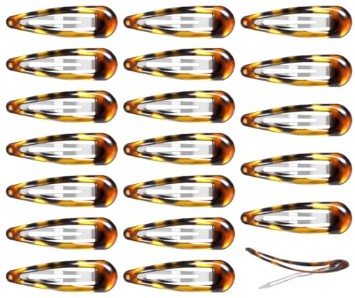 COYUN 20pcs fermagli per capelli grandi da donna, 5 cm, Clip per Capelli a Scatto in Metallo per capelli spessi, sottili e fini per la Produzione di Capelli Femminili(tartarugato)