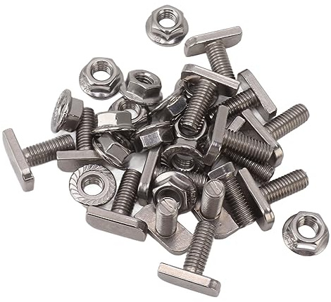 Hyuduo Durable Stainless Steel Hammer Head Screws M8X20 for Photovoltaics, Aluminum Assembly Group
