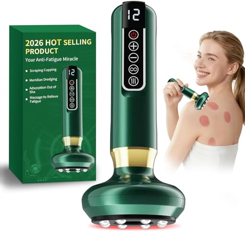 HNRF Herramienta de masaje anticelulítico, masajeador de drenaje linfático, máquina de ventosas de 12 modos de succión, removedor de celulitis recargable para piernas, para espalda abdominal, cintura
