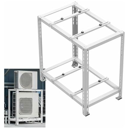 Mini supporto a terra per condizionatori d'aria e pompe di calore, base universale a condensatore con assorbimento degli urti per una maggiore stabilità