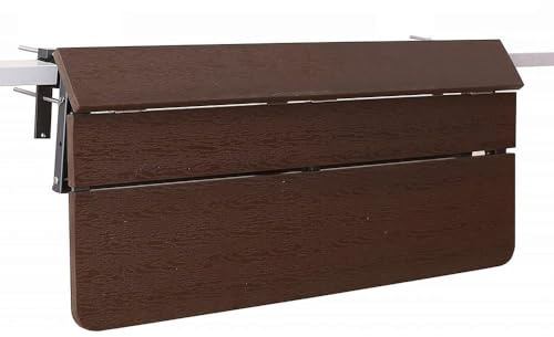 ZYXQQJ Mesa De Balcón Plegable Mesa Colgante para Balcón Mesa Abatible para Barandilla Mesa De Jardín con Altura De Tablero Ajustable En 2 Niveles(120x27cm/47x11in)