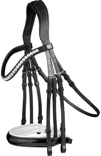 WALDHAUSEN Trensenzaum X-Line Evermore, schwedisch Komb. schwarz/weiß, WB