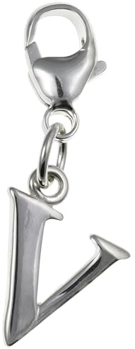 Versalbokstav A-Z alfabet initial 925 sterling silver clip-on berlock hänge med hummerlås för kvinnor – enkel eller kubisk zirkon bokstavsberlocker kompatibel med Thomas Sabo berlocker armband