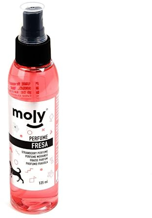 MOLY Colonia para Perros Perfume Aroma de Fresa 125ml | Spray Colonia Aroma Refrescante | Elimina Mal Olor