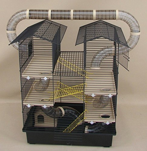 Super Hamsterkäfig, Nagerkäfig, Käfig CH2 Plus beige Gratis Futternapf