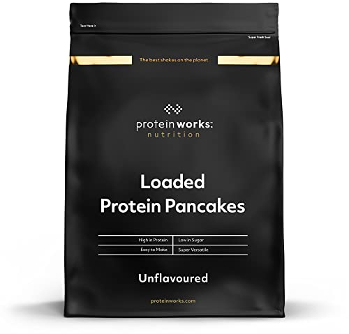 Protein Works - Loaded Protein Pancakes, Premium Protein Pancake Mix, High Protein Breakfast, Low Sugar, Low Fat, Natural, 16 Servings, 1kg