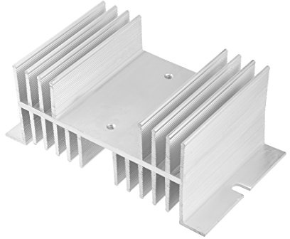 uxcell Aluminum Heat Sink SSR Dissipation for Single Phase Solid State Relay 10A-100A